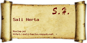 Sali Herta névjegykártya